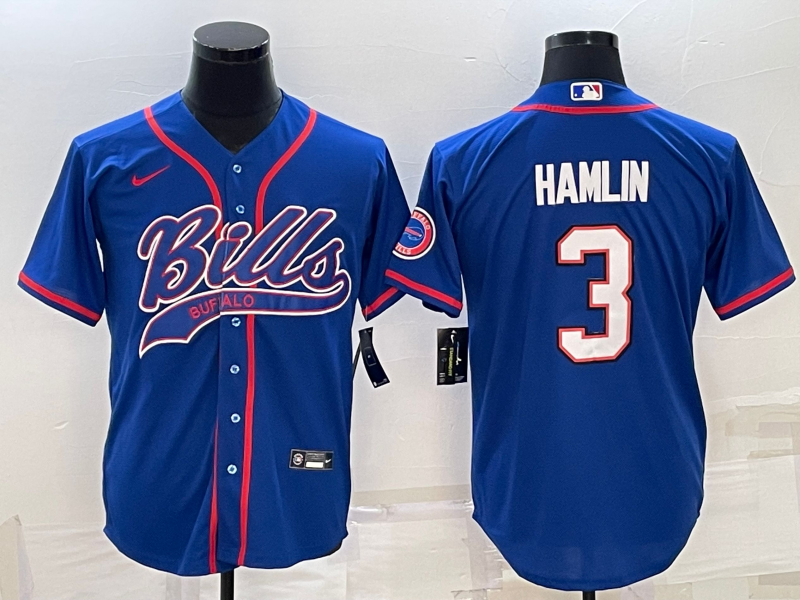 Men's Buffalo Bills Damar Hamlin #3 Royal Jersey Joint Edition